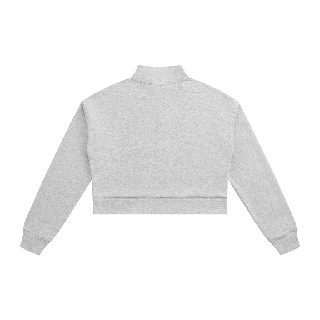 Women Trust Logo Cropped Half-Zip